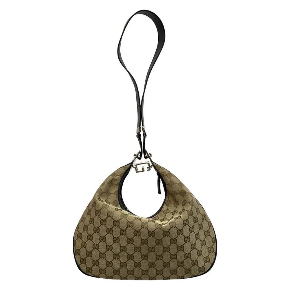 GUCCI GG Pattern, Shelly (Web) 13315 Beige Brown Multi Jacquard Leather - - Picture 3 of 15